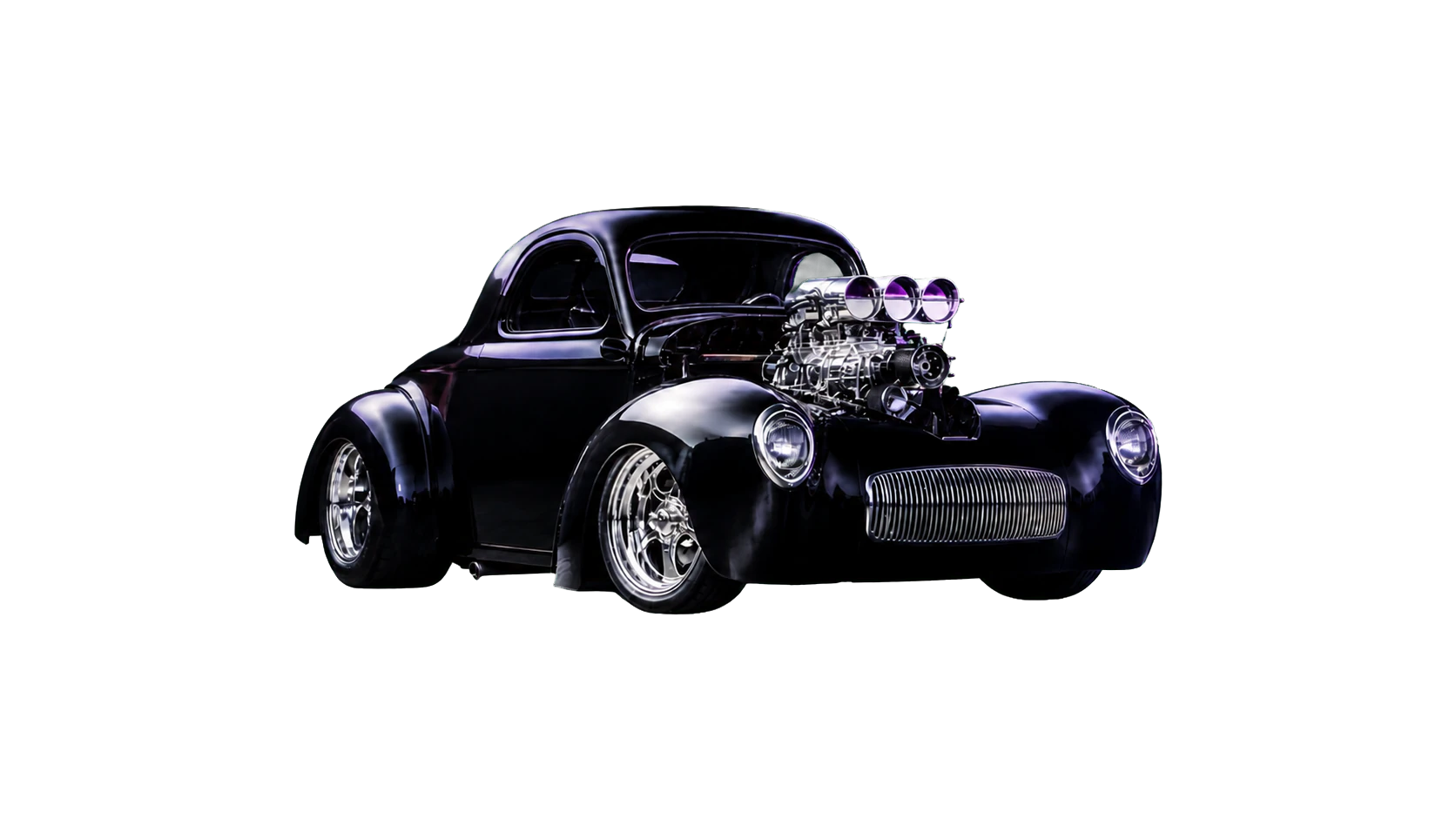 Black Willys hot rod built by Atlantic Coast Auto Body